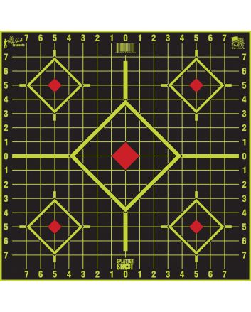 Pro-Shot 1775SI5PK SplatterShot Sight-In Self-Adhesive Paper Black/Green 17.75" 5-Diamond 5 Pack