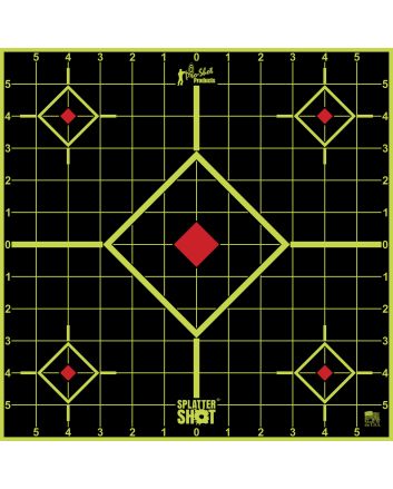 Pro-Shot 12SIGREEN5PK SplatterShot Sight-In Self-Adhesive Paper Black/Green 12" 5-Diamond 5 Pack