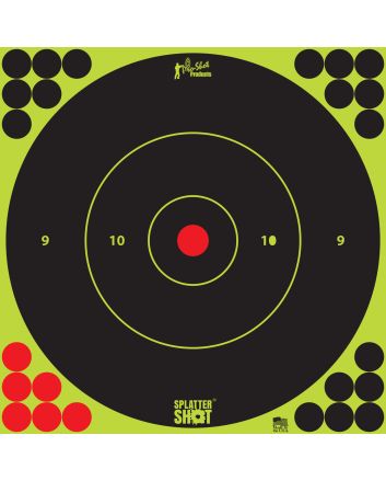Pro-Shot 12BGREEN5PK SplatterShotSelf-Adhesive Paper Black/Green 12" Bullseye 5 Pack
