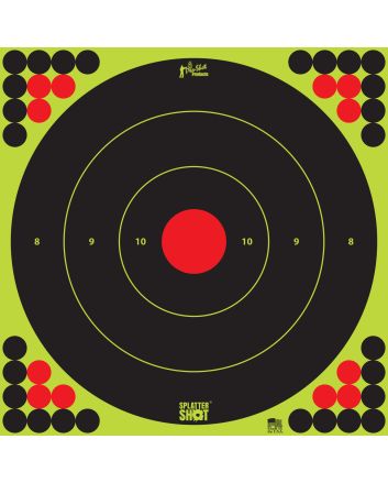 Pro-Shot LONGRANGE172 SplatterShotSelf-Adhesive Paper Black/Green/Red 17.25" Bullseye 5 Pack
