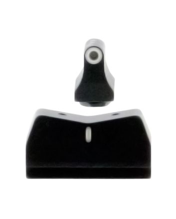 XS Sights GL0004S4 DXW Standard Dot Night Sight Set White Outline Tritium Front/Black/ White Rear/Black Frame, Compatible w/Glock 17/19, Front Post/Rear Dovetail Mount