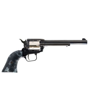 Heritage Mfg RR22TT6BLKPRL Rough Rider Altamont 22 LR 6 Shot, 6.50" Black Oxide Steel Barrel, Black Oxide Zinc Alloy Frame, Matte Stainless Cylinder, Black Pearl Grip, Manual Safety, Exposed Hammer