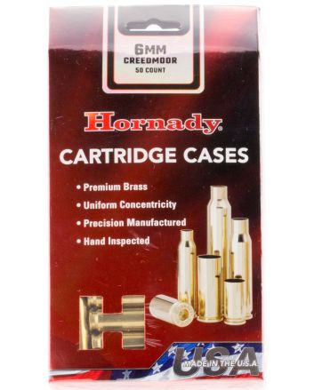 Hornady 86280 Unprimed Cases Cartridge 6mm Creedmoor Rifle Brass