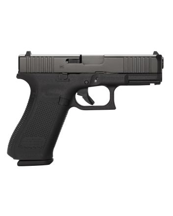 Glock PA455S201 G45 Gen5 Compact 9mm Luger 10+1 4.02" Black GMB Barrel, Black nDLC Serrated Slide, Black Polymer Frame w/Accessory Rail, Black Textured w/Interchangeable Backstrap Grip, Ambidextrous