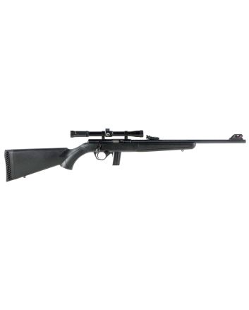 Mossberg 38232 802 Plinkster w/Optic Full Size 22 LR 10+1 18" Blued Steel Barrel, Blued 3/8" Dovetail Steel Receiver, Black Fixed Synthetic Stock, 4x Scope, Right Hand