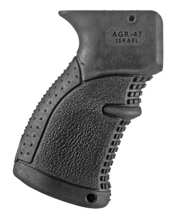 FAB Defense FXAGR47B AGR-47 Ergonomic Rubberized Pistol Grip for AK-47/74/ AKS-74U Krinkov/ ATI Galil Fiberglass Reinforced Black Polymer