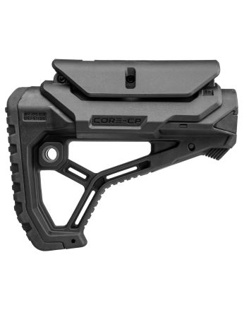 FAB Defense FXGLCORECPB GL-CoreButtstock for AR-15/ M4 w/Adjustable Cheek-Rest Black Fiberglass Reinforced Polymer