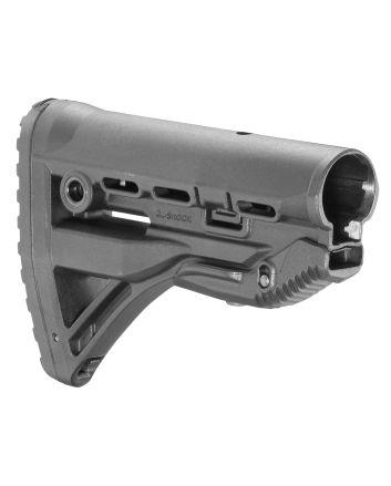 FAB Defense FXGLSHOCK GL-ShockButtstock for M16/ M4 w/Anti-Rattle Mechanism Black Polymer