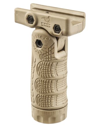 FAB Defense FXTFLT T-FL Vertical Folding Foregrip 7 Position Flat Dark Earth Fiberglass Reinforced Polymer