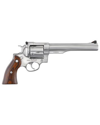 Ruger 5041 RedhawkLarge Frame 44 Special/44 Rem Mag 6rd, 7.50" Satin Stainless Steel Barrel, Dual Chambered Satin Stainless Cylinder &amp; Frame, Hardwood Grip