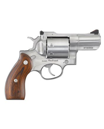 Ruger 5051 Redhawk357 Mag/38 Special 8rd 2.75" Satin Stainless Steel Barrel, Cylinder &amp; Frame, Hardwood Grip