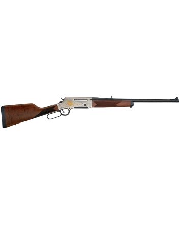 Henry H014WL223 Long Ranger Wildlife Full Size 223 Rem/5.56x45mm NATO 5+1 20" Blued Steel Barrel, Engraved Nickel-Plated w/24K Gold Inlay Steel Receiver, American Walnut Stock Right Hand