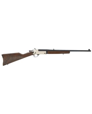 Henry H015B357 Single Shot38 Special or 357 Mag Caliber with 1rd Capacity, 22" Blued Barrel, Polished Brass Metal Finish &amp; American Walnut Stock, Right Hand (Full Size)