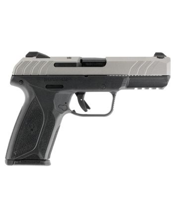 Ruger 3822 Security-9Sports South Exclusive 9mm Luger 15+1 4" Blued Alloy Steel Barrel, Silver Cerakote Serrated Steel Slide, Black Polymer Frame w/Picatinny Rail, Black Polymer Grip, Right Hand