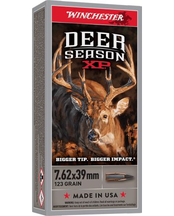 Winchester Ammo X76239DS Deer Season XP 7.62x39mm 123gr Extreme Point 20 Per Box/10 Case