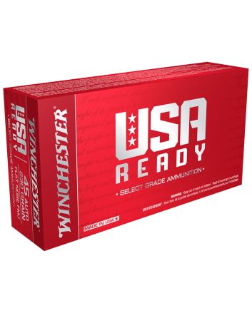 Winchester Ammo RED45 USA Ready 45ACP 230gr Full Metal Jacket Flat Nose 50 Per Box/10 Case