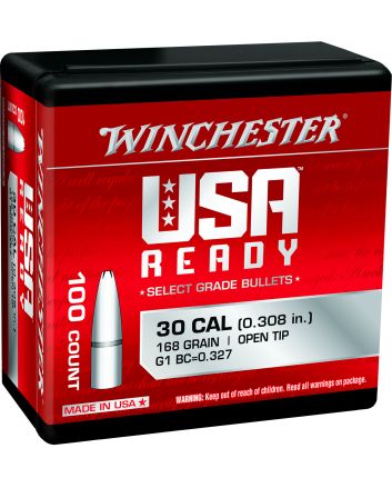 Winchester Ammo WBR30168 Centerfire Rifle308Win 168gr Open Tip 100 Per Box/10 Case