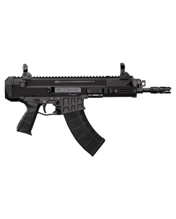 CZ-USA 91460 Bren 2 MS7.62x39mm Caliber with 9.50" Barrel, 30+1 Capacity, Overall Black Finish, Carbon Fiber Receiver, Ambi Mag Release, Stippled Black Polymer Grip Right Hand