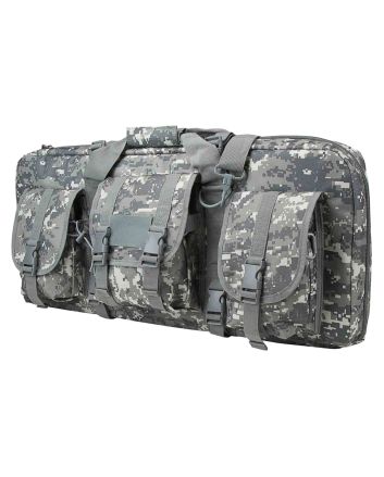 NcStar CVCPD2962D28 VISM Deluxe SubGun Case 28" Digital Camouflage PVC Fabric w/ Exterior Pockets Zippers &amp; Padding for 2 AR or AK Pistols