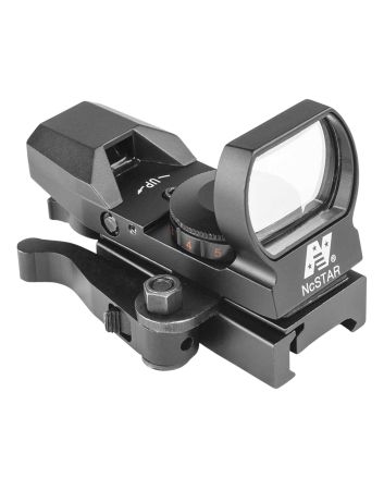 NcStar D4RGBQ Red &amp; Green Reflex Sight with 4 ReticlesBlack Anodized 1 x 0.95" x 1.34" Red/Green Multi Reticle