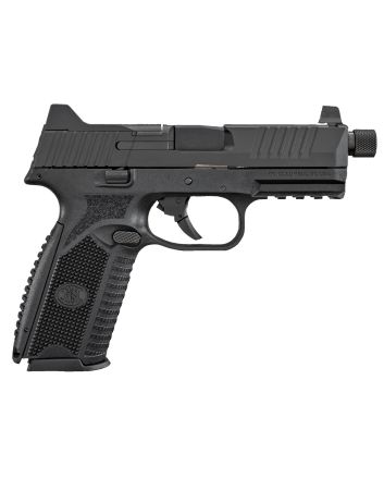 FN 66100375 509T9mm Luger 17+1/24+1, 4.50" Black Steel Threaded Barrel, Matte Black Optic Ready/Serrated Stainless Steel Slide, Matte Black Polymer Frame w/Picatinny Rail