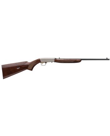 Browning 021023102 SA-2222 LR 11+1 19.375" Polished Blued/ 19.30" Octagon Barrel, Satin Nickel Receiver, Gloss Black Walnut/ Wood Stock, Right Hand