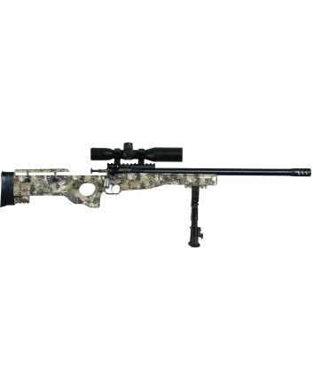 Crickett KSA2151 CPR Complete Package 22 LR Caliber with 1rd Capacity, 16.12" Barrel, Blued Metal Finish &amp; Fixed with Adjustable Cheekpiece Kryptek Camo Stock Right Hand