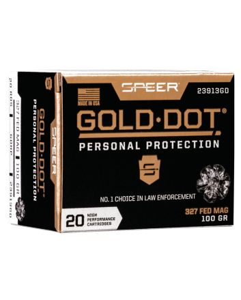 Speer 23913GD Gold Dot Personal Protection 327FederalMag 100gr Hollow Point 20 Per Box/10 Case