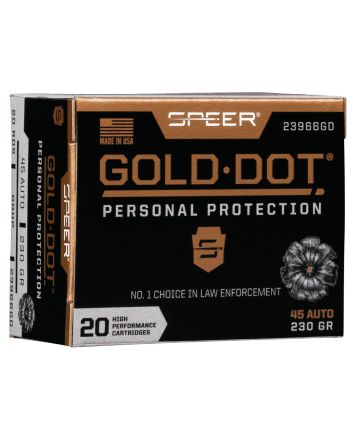 Speer 23966GD Gold Dot Personal Protection 45ACP 230gr Hollow Point 20 Per Box/10 Case