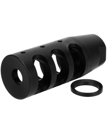 TacFire MZ1002N Compact Compensator Black Nitride Steel with 1/2"-28 tpi Threads &amp; 2.50" OAL for 5.56x45mm NATO AR-15