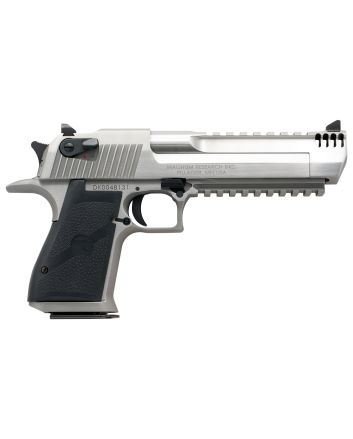 Magnum Research DE429SRMB Desert Eagle Mark XIX 429 DE 6" with Muzzle Brake 7+1 Matte Stainless Steel Frame 7 Slide Black Rubber Grip