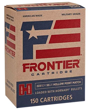 Frontier Cartridge FR1415 Military Grade Centerfire Rifle 223Rem 55gr Hollow Point Match 150 Per Box/8 Case
