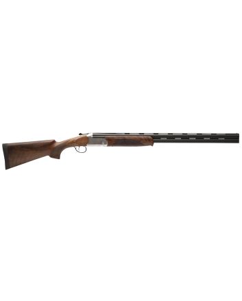 Stevens 22179 555 E 16 Gauge 3" 28" Over/Under Vent Rib Barrel, Silver Engraved Receiver, Oiled Turkish Walnut, Includes Five Chokes, Ambidextrous Hand