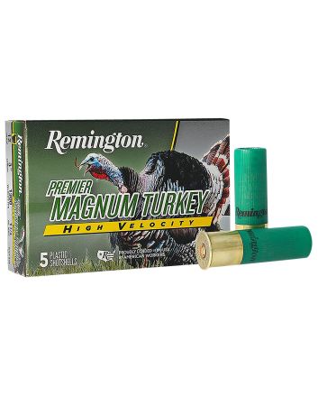Remington Ammunition 28031 Premier Magnum Turkey High Velocity 12 Gauge 3" 1 3/4 oz 5 Shot 5 Per Box/ 20 Cs