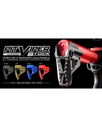 Strike VIPERPITBK Pit Viper StockAR-Platform Black Aluminum/Steel