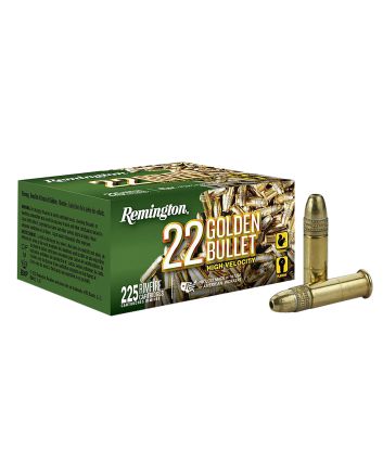 Remington Ammunition 21229 Golden Bullet Rimfire 22LR 36gr Plated Hollow Point 225 Per Box/10 Case