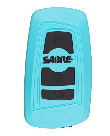 Sabre S1013TQ 3-In-1 Stun Gun Safety Tool Teal Polymer 1.15 uC Pain Rating Features Built in Flashlight