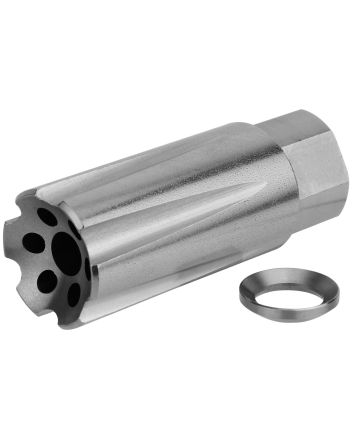 TacFire MZ1020SS Linear Compensator Stainless Steel with 1/2"-28 tpi Threads, 2.05" OAL &amp; 0.87" Diameter for 5.56x45mm NATO AR-15