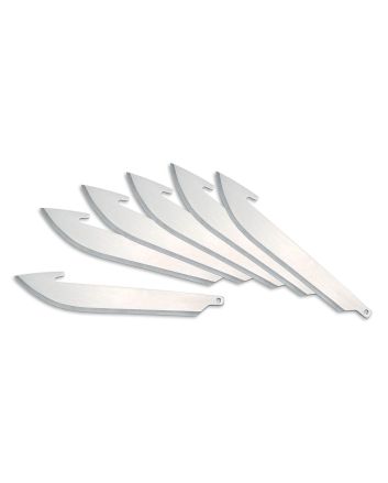 Outdoor Edge RR306 Replacement Blades RazorLite Drop Point 3" 420J2 Stainless Steel Blade Silver 6 Blades