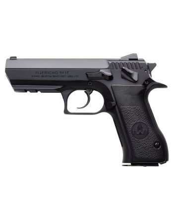 IWI US J941F910 Jericho 941 F9 9mm Luger Caliber with 4.40" Barrel, 10+1 Capacity, Overall Black Finish, Picatinny Rail &amp; Beavertail Frame, Serrated Steel Slide &amp; Polymer Grip
