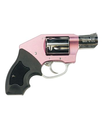 Charter Arms 53852 Chic Lady Off Duty Small 38 Special, 5 Shot 2" High Polished Stainless Steel Barrel &amp; Cylinder, Pink Aluminum Frame, Pearl Grip, Concealed Hammer