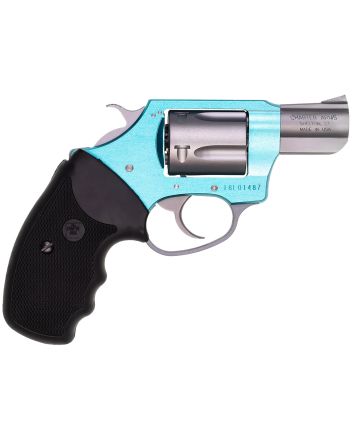 Charter Arms 53860 Undercover Lite Santa Fe Sky Small 38 Special, 5 Shot 2" Stainless Steel Barrel &amp; Cylinder, Turquoise Aluminum Frame w/Black Finger Grooved Rubber Grip, Exposed Hammer