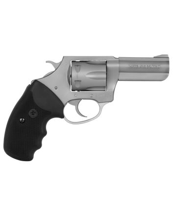Charter Arms 73802 PitbullLarge 380 ACP 6 Shot 3" Stainless Steel Barrel &amp; Cylinder, Anodized Aluminum Frame w/Black Finger Grooved Rubber Grip