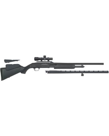 Mossberg 54047 500 Field/Deer Pump 20 Gauge 5+1 3" 26" Vent Rib/24" Slugster Barrels, Matte Blued Metal Finish, Synthetic Dual Comb Stock, Includes Accu-Set Chokes &amp; Dead Ringer 2.5x20mm Scope