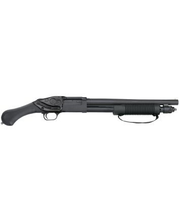 Mossberg 50638 590 Shockwave 12 Gauge Pump 3" 5+1 14.38" Matte Blued Heavy-Walled Barrel, Drilled &amp; Tapped Matte Blued Stainless Steel Receiver, Black Raptor Birdshead Grip, Crimson Trace Lasersaddle