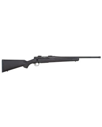 Mossberg 28013 PatriotFull Size 450 Bushmaster 4+1 20" Matte Blued Fluted Threaded Barrel, Drilled &amp; Tapped Matte Blued Stainless Steel Receiver, Black Fixed Synthetic Stock, Right Hand
