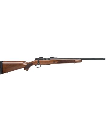 Mossberg 28043 PatriotFull Size 450 Bushmaster 4+1 20" Matte Blued Fluted Threaded Barrel, Drilled &amp; Tapped Matte Blued Stainless Steel Receiver, Walnut Fixed Stock, Right Hand