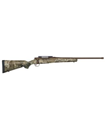 Mossberg 28074 Patriot Predator 22-250 Rem Caliber with 5+1 Capacity, 22" Threaded/Fluted Barrel, Patriot Brown Cerakote Metal Finish &amp; TrueTimber Strata Synthetic Stock Right Hand (Full Size)