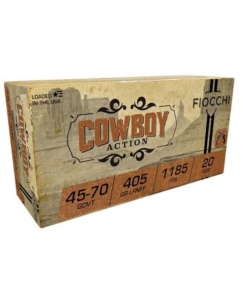 Fiocchi 4570A Cowboy Action45-70Gov 405gr Lead Round Nose Flat Point 20 Per Box/10 Case