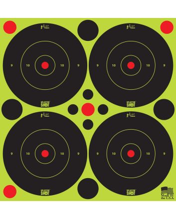 Pro-Shot 3BGREEN48 SplatterShotSelf-Adhesive Paper Black/Green 3" Bullseye 12Pack/48Targets